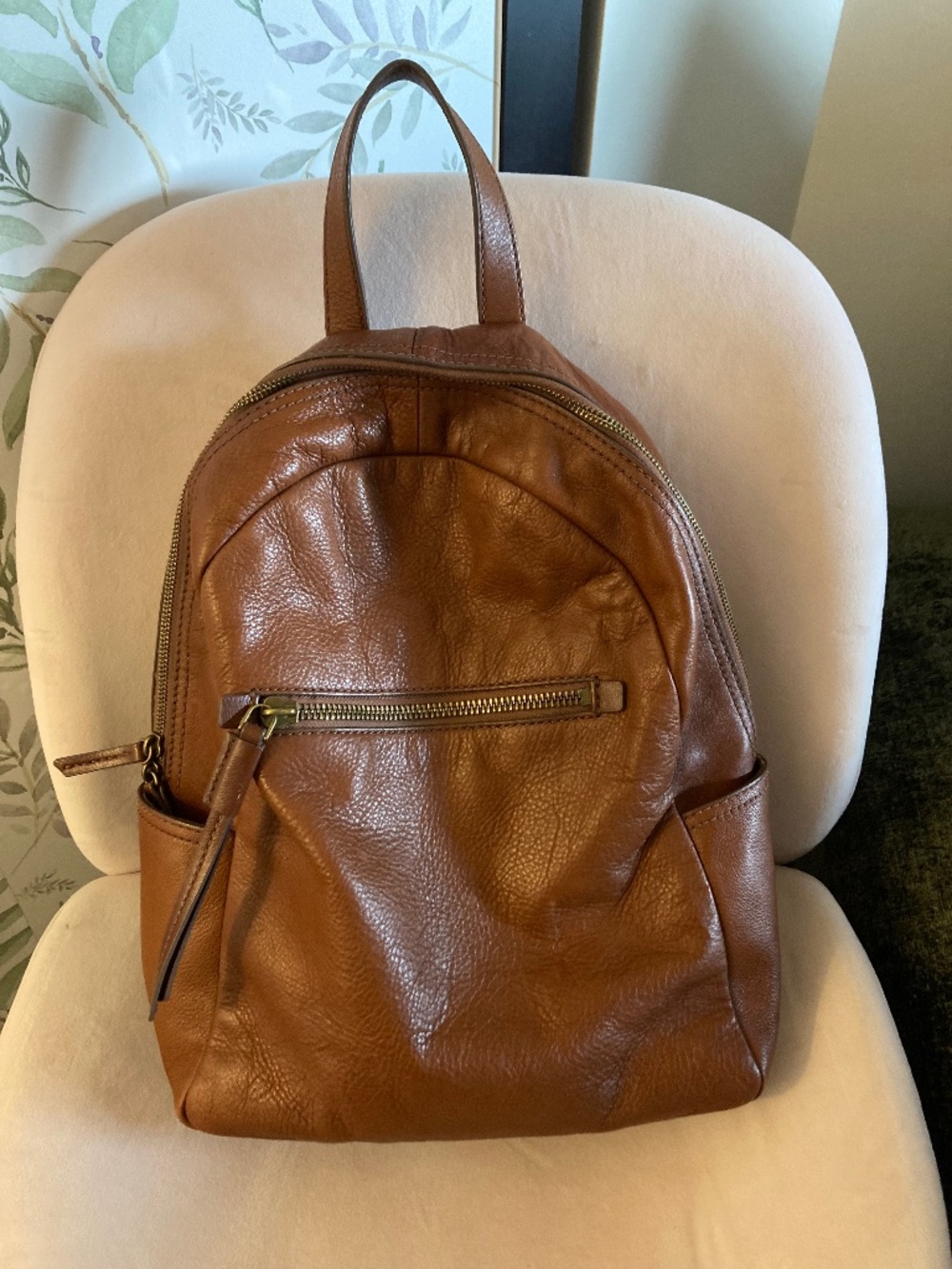 Fossil Leather Backpack
